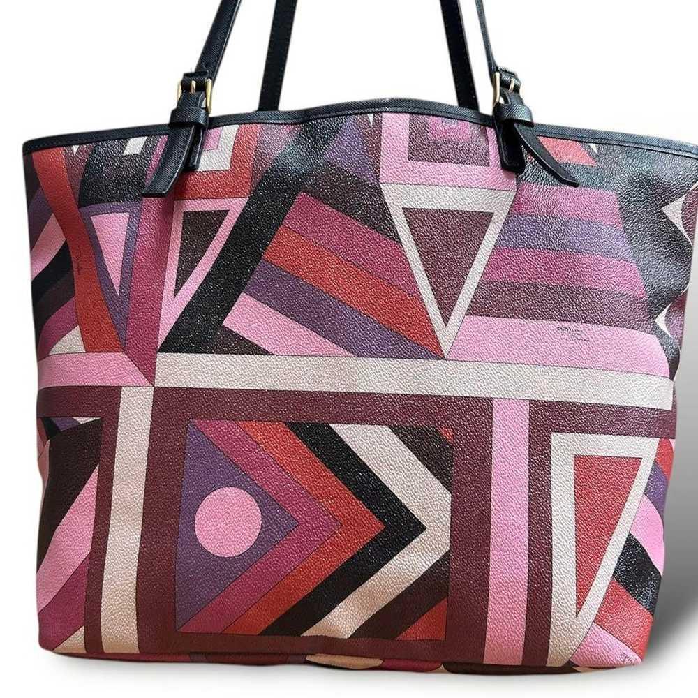 Emilio Pucci Tote Bag, Leather, PVC, Pink, Logo, … - image 3