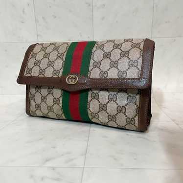 GUCCI Old Gucci Clutch Bag PVC GG Pattern