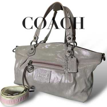 COACH 019 POPPY Shoulder Bag Handbag 2-way Pink