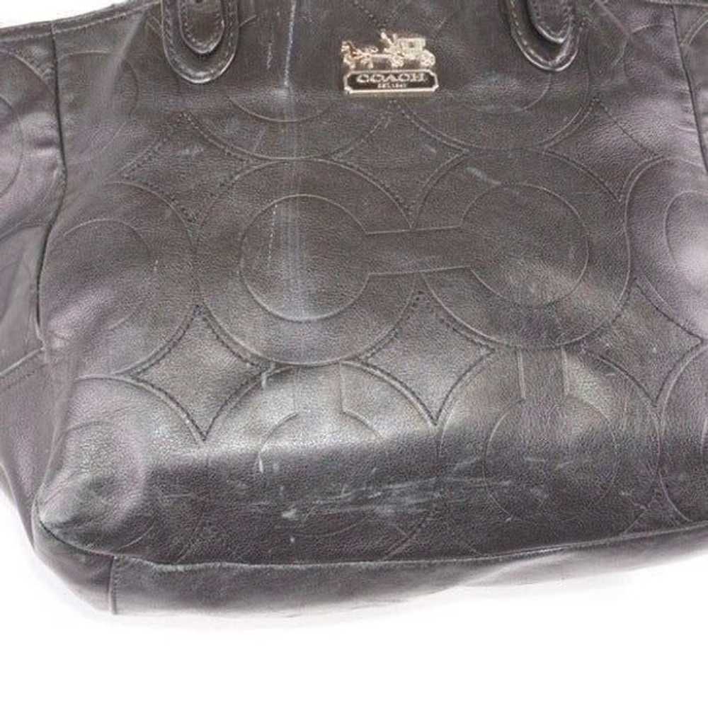 COACH Black Mia Embossed Leather Bag - image 2