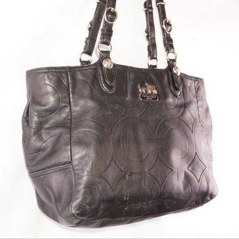 COACH Black Mia Embossed Leather Bag - image 3