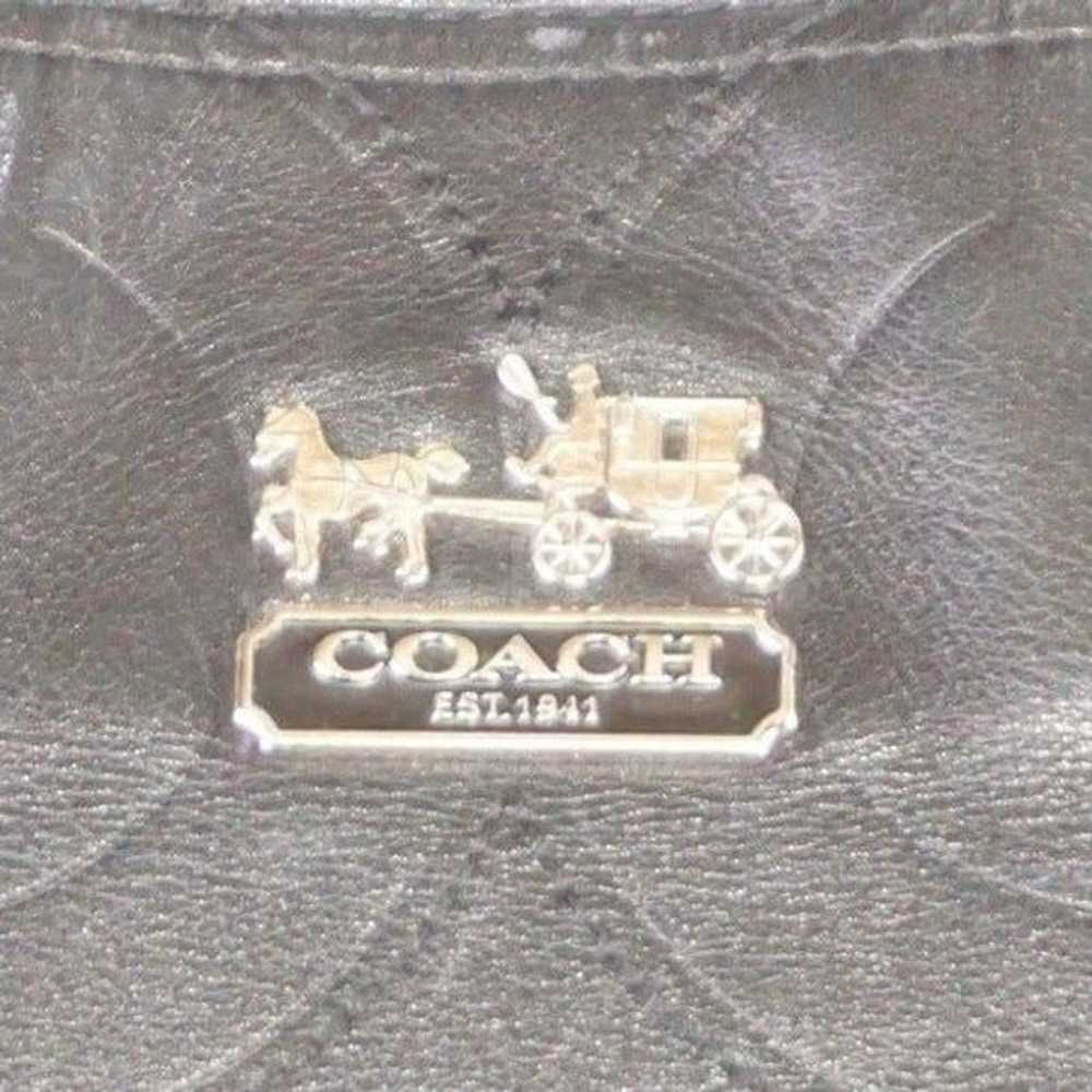 COACH Black Mia Embossed Leather Bag - image 4