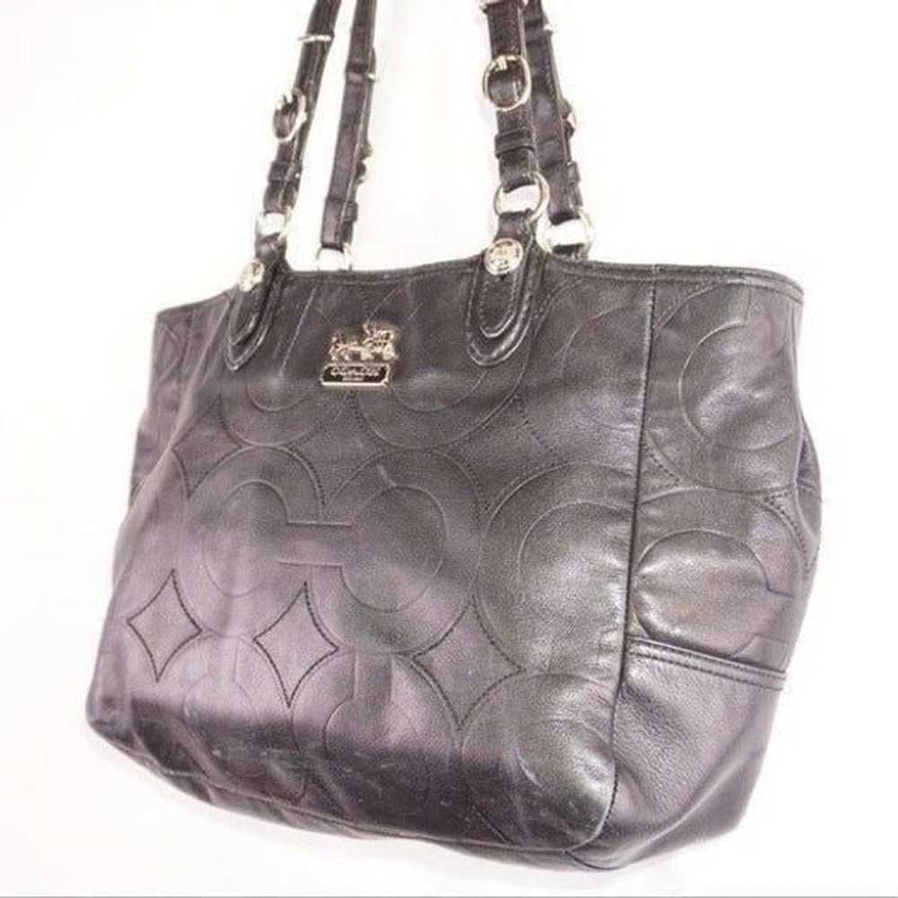 COACH Black Mia Embossed Leather Bag - image 5