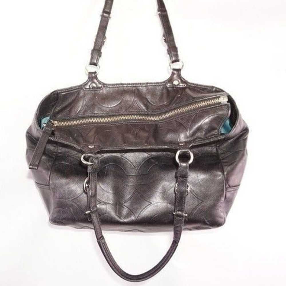 COACH Black Mia Embossed Leather Bag - image 7