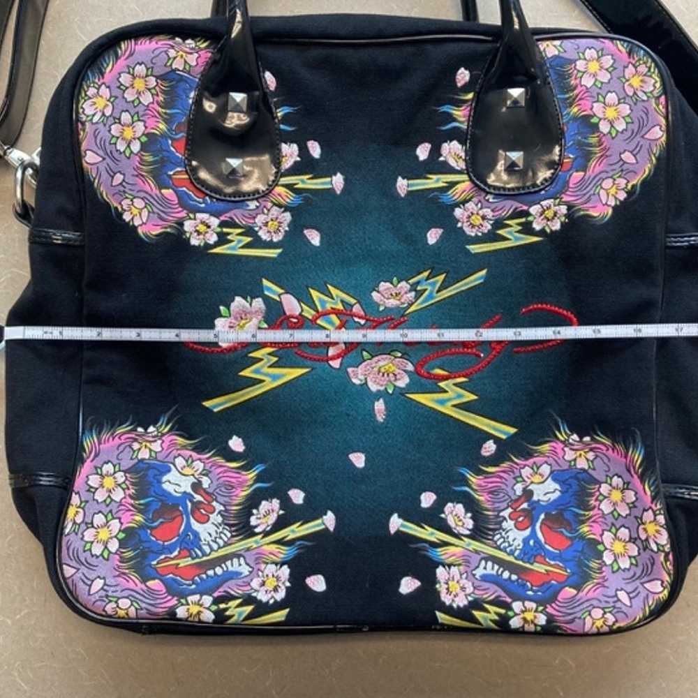 Ed Hardy Floral Skull Canvas Tote (LARGE) - image 6