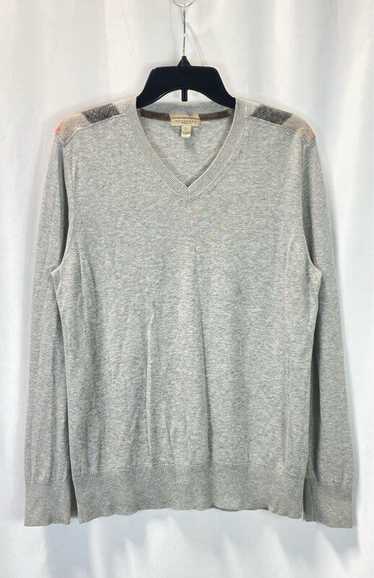 Burberry Gray V-Neck Sweater - Size Large