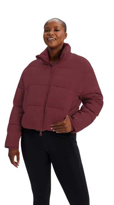 Girlfriend Collective Cropped Recycled Puffer Wine