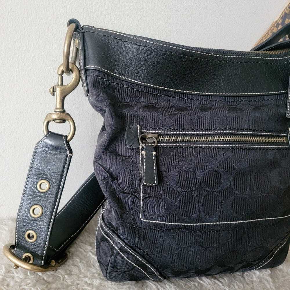 Coach black purse vintage style shoulder bag - image 6