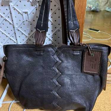 Genten Dark Brown Leather Handbag