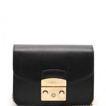 Furla Black Leather Shoulder Bag with Dust Bag - image 1