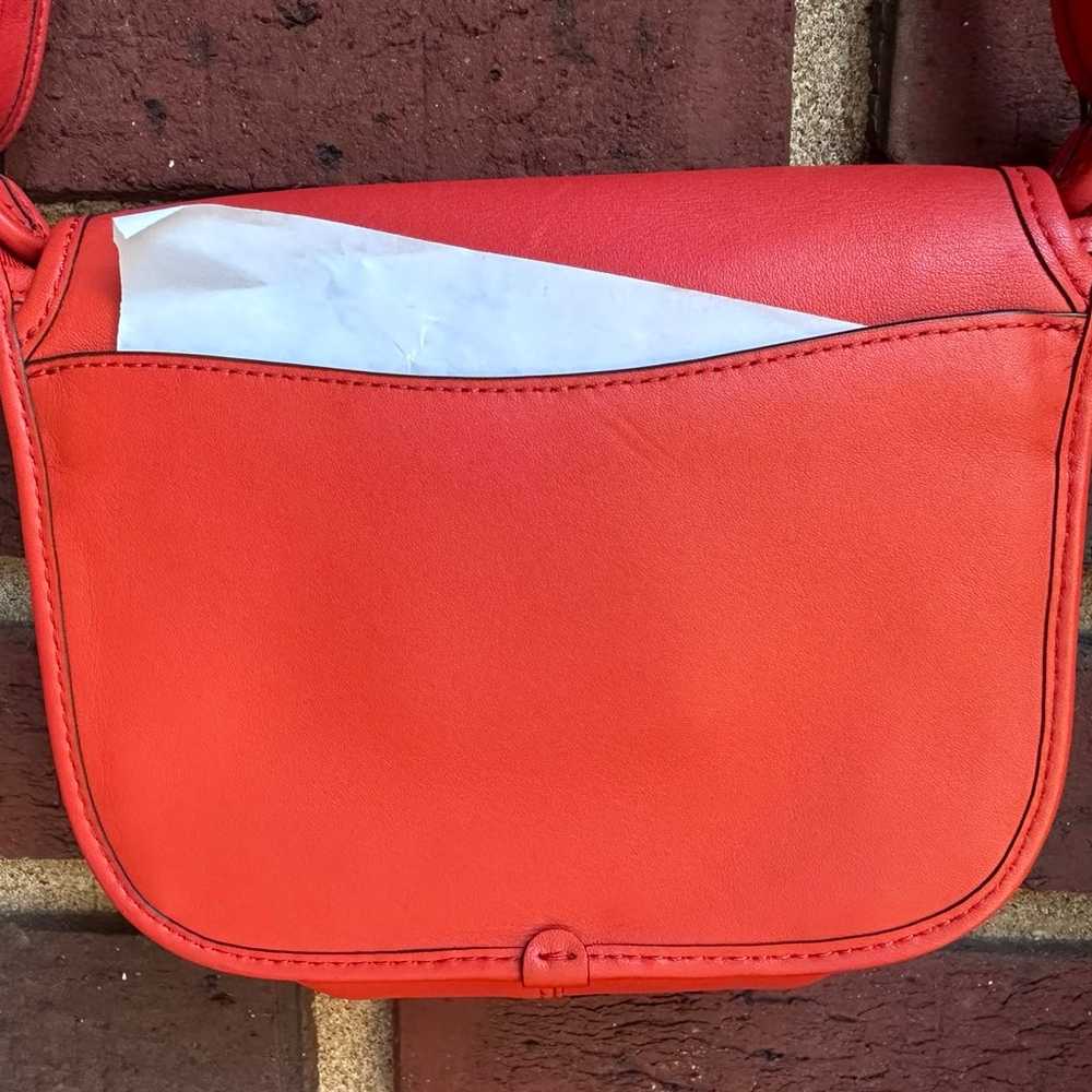 Coach mini saddle flap bag in tangerine - image 3