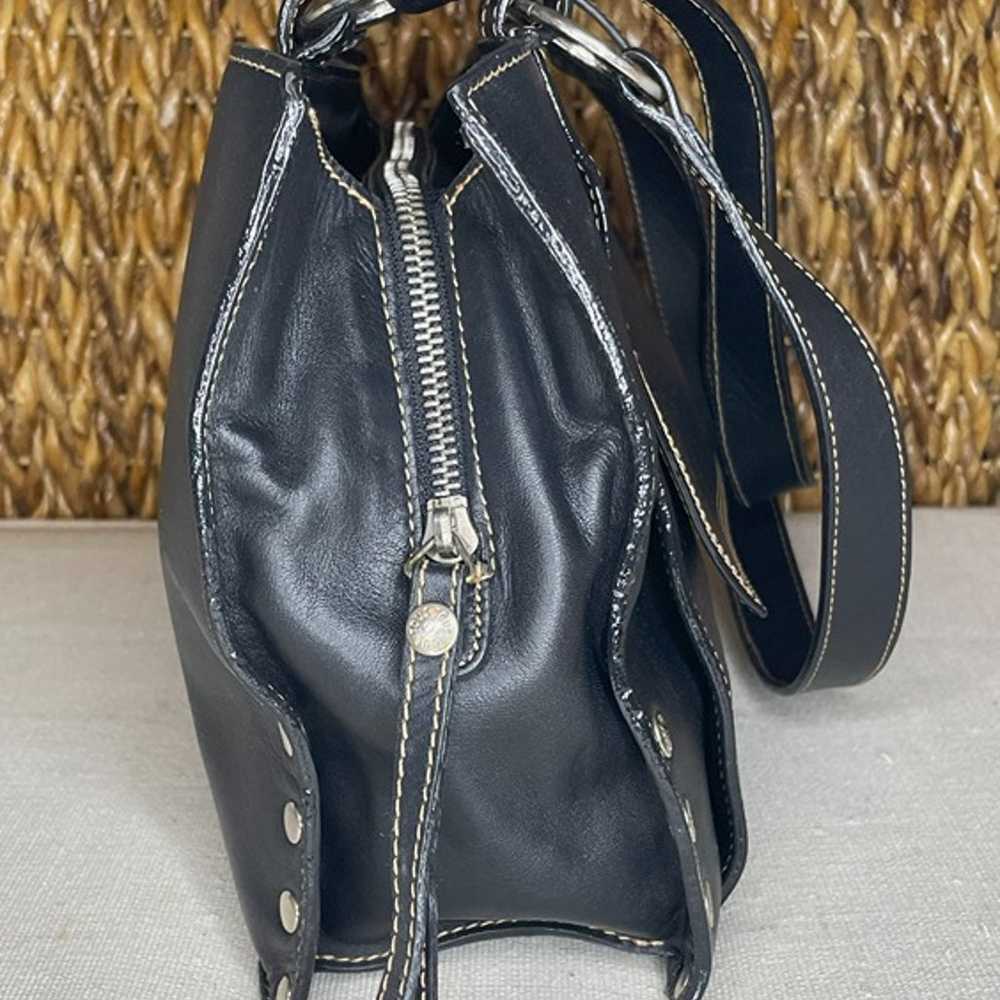 TOUS Black Leather Double Handle Tote Handbag (C-… - image 3