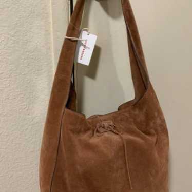 Viral Lucky Brand Suede Bow Croquette Bag - Brand… - image 1