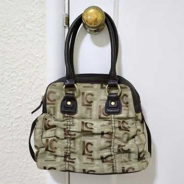 Vintage Liz Claiborne Olive Logo Ruched Purse y2k - image 1