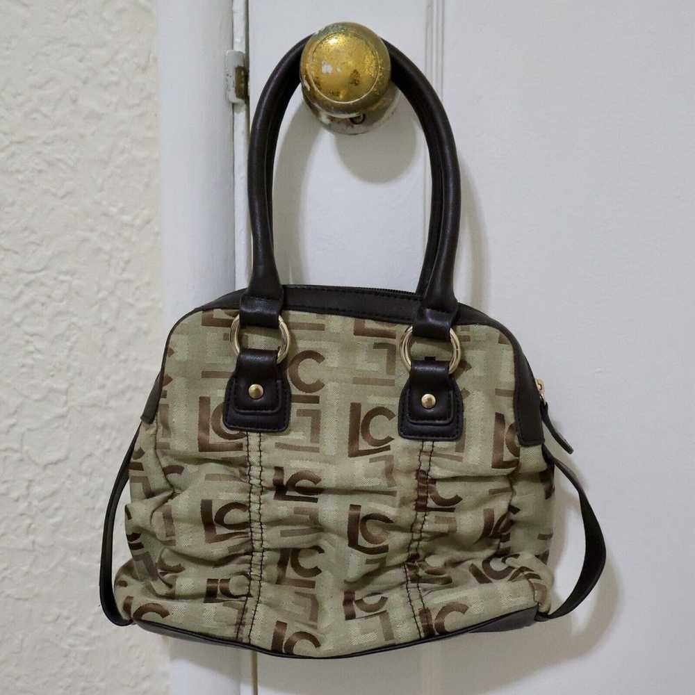 Vintage Liz Claiborne Olive Logo Ruched Purse y2k - image 3