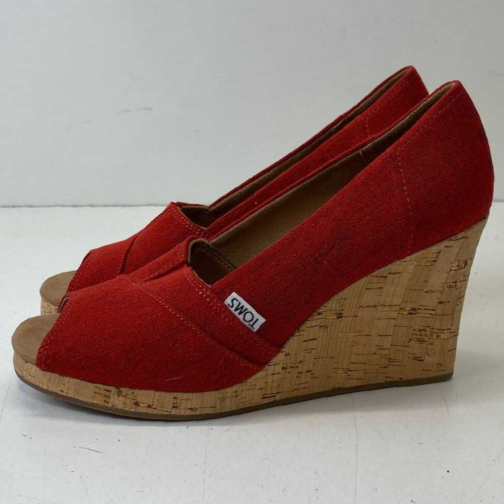 Toms Canvas Classic Espradrille Platform Wedge He… - image 2