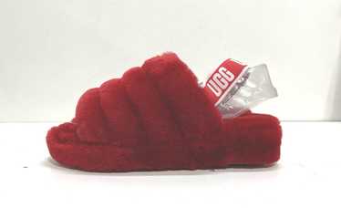 UGG Fluff Yeah Slides Women's Red Size 8 - image 1