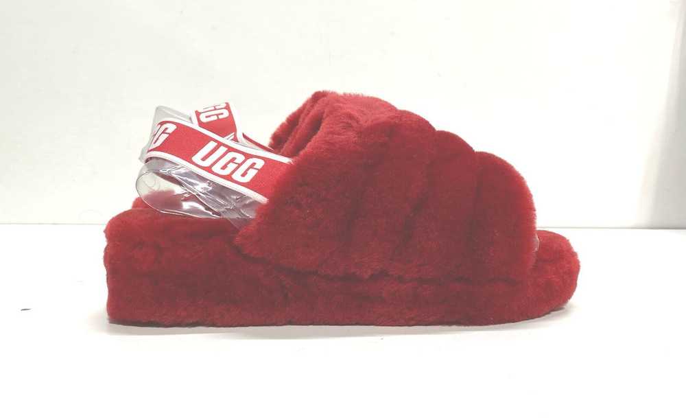 UGG Fluff Yeah Slides Women's Red Size 8 - image 3