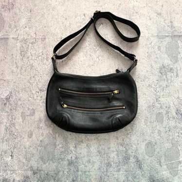 Archive gimmick leather shoulder bag y2k