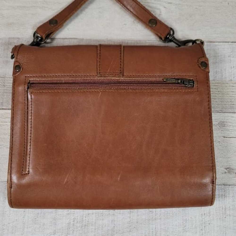 Unique Vintage Eddie Bauer Crossbody Brown Leathe… - image 6