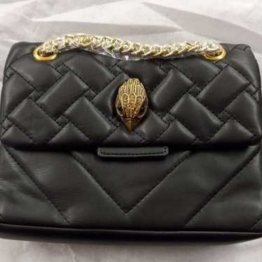 Mini Kensington Black Leather Crossbody Handbag