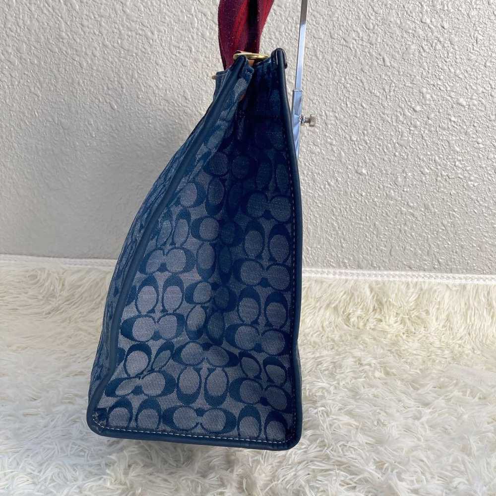 COACH Chambray Tote 34 2WAY Midnight 3664 - image 8