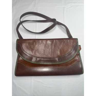 Vintage 90's Brahmin Crossbody Flap Top Purse Wom… - image 1