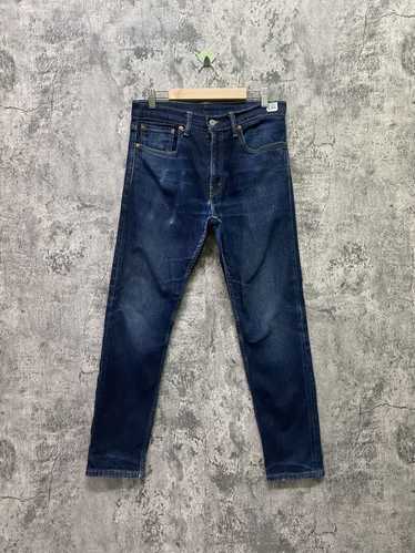 Vintage Levi's 512 Dark Blue Distressed jeans - L… - image 1