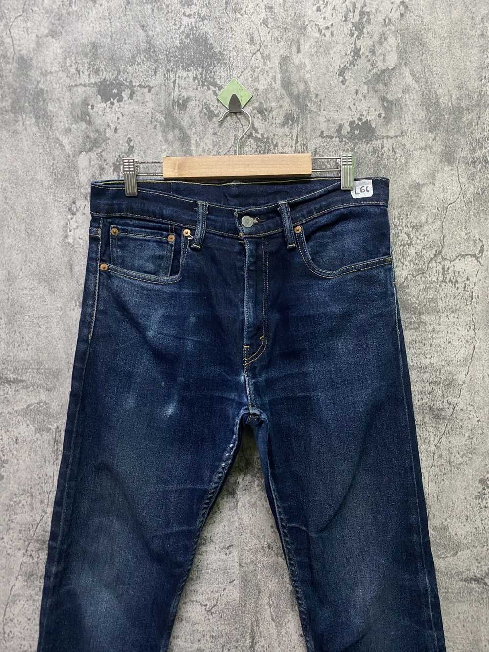 Vintage Levi's 512 Dark Blue Distressed jeans - L… - image 3