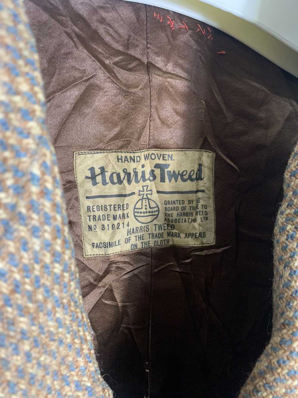 SUPER RARE Vintage 40s Harris Tweed Long Wool Jac… - image 2