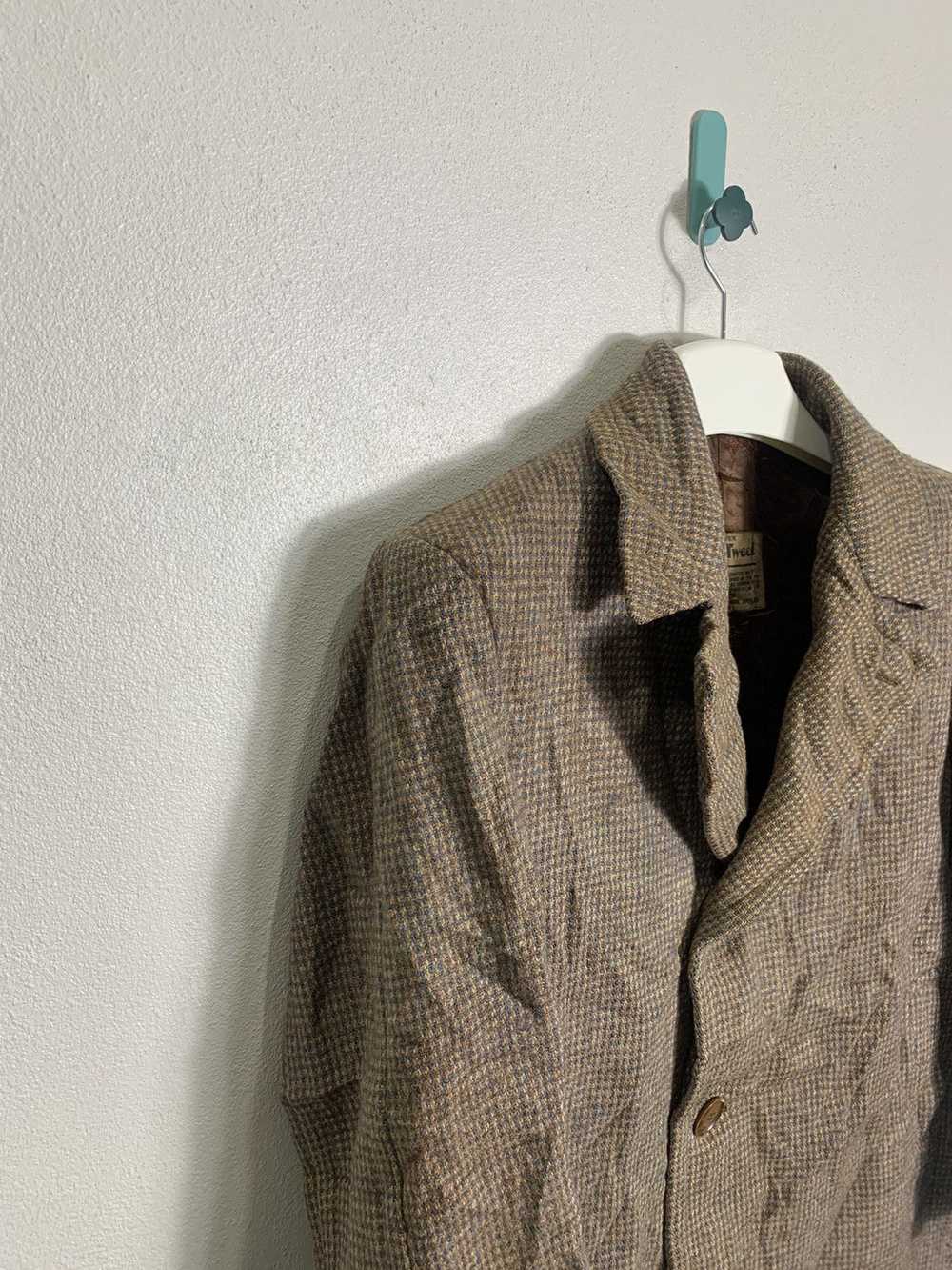 SUPER RARE Vintage 40s Harris Tweed Long Wool Jac… - image 6