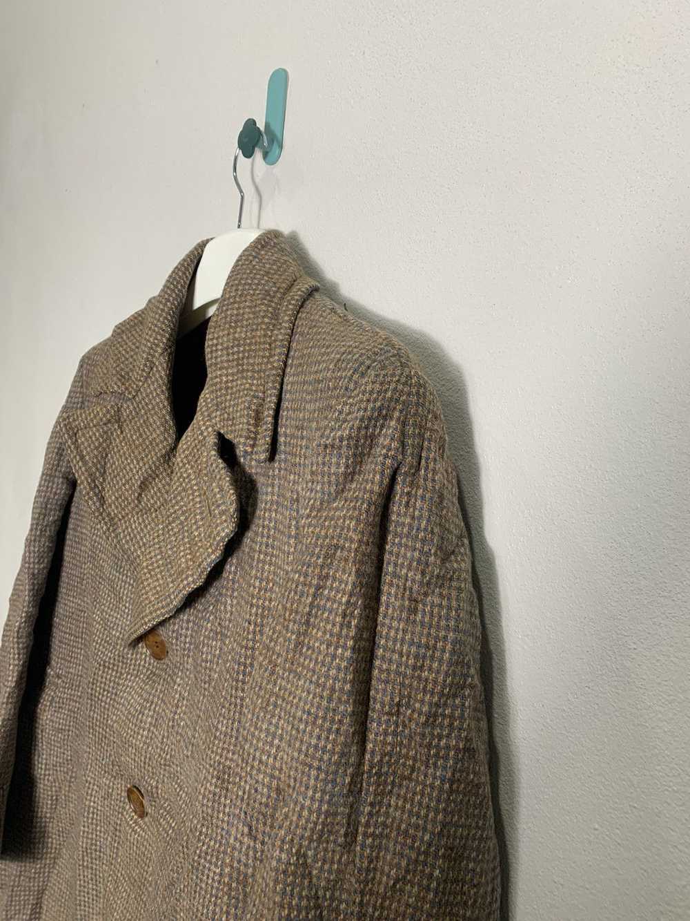 SUPER RARE Vintage 40s Harris Tweed Long Wool Jac… - image 7