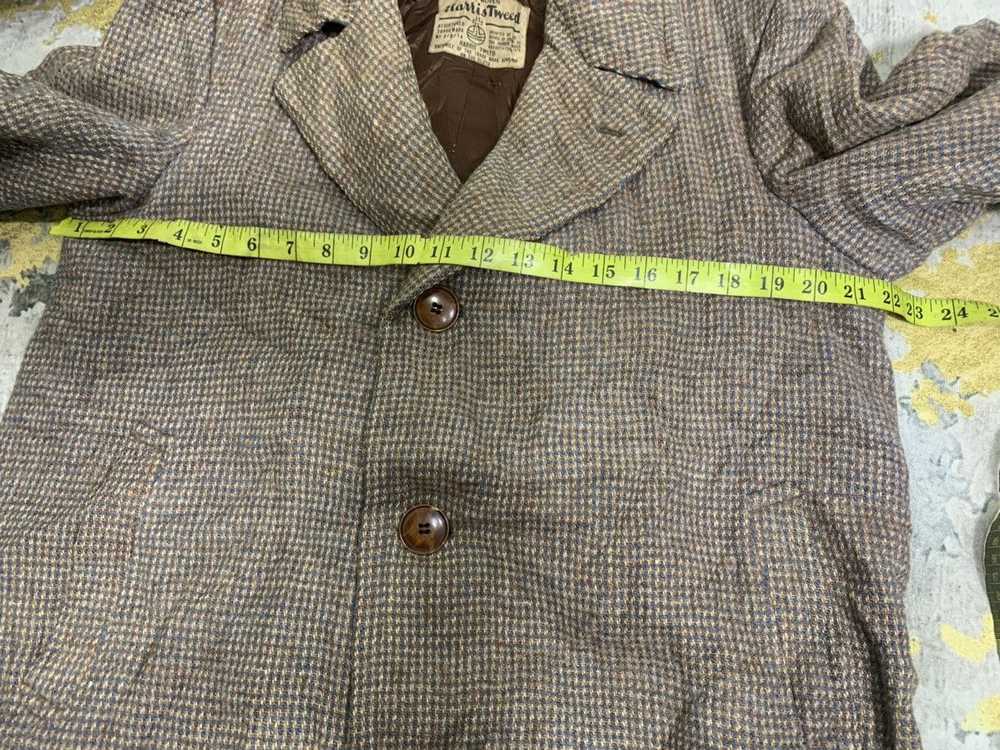 SUPER RARE Vintage 40s Harris Tweed Long Wool Jac… - image 8