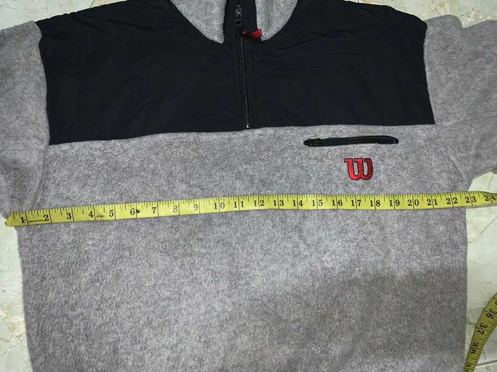 Vintage Wilson embroidered logo Half Zipper Fleece - image 10