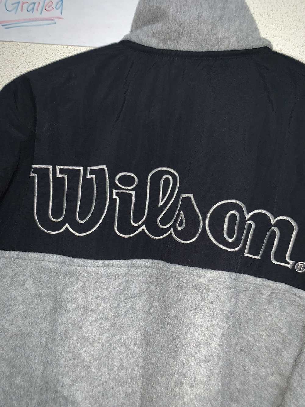 Vintage Wilson embroidered logo Half Zipper Fleece - image 7