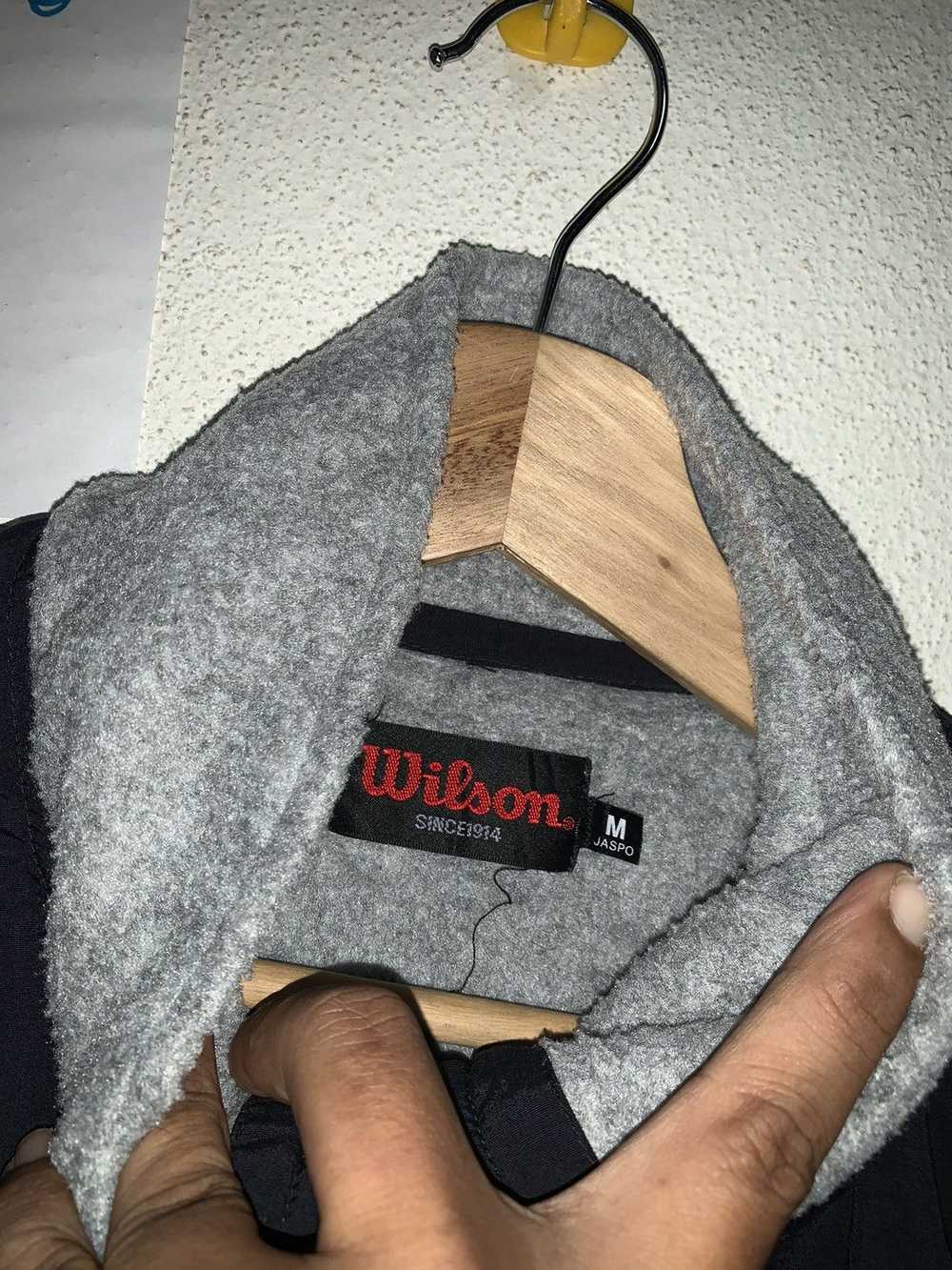 Vintage Wilson embroidered logo Half Zipper Fleece - image 8