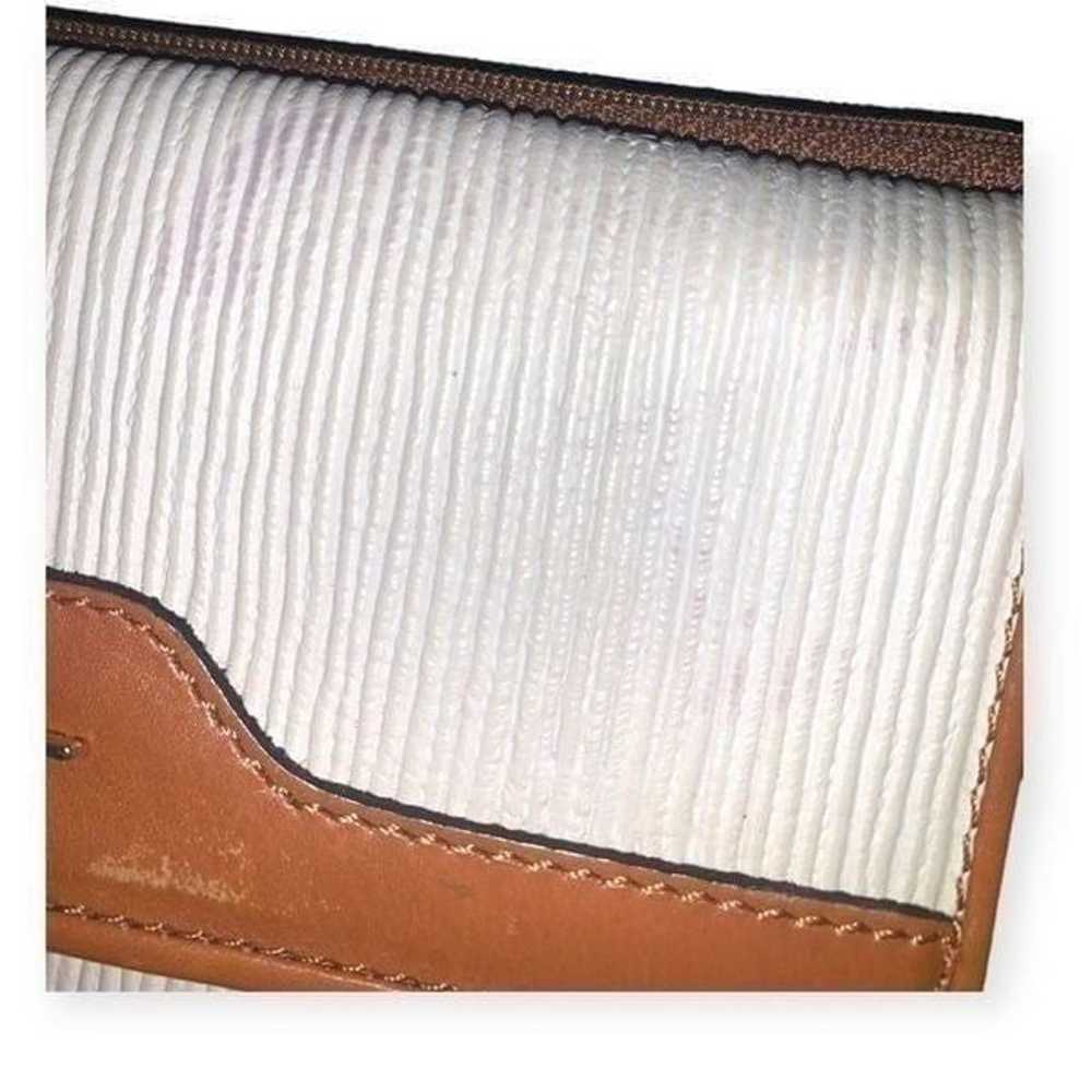 Vintage SALVATORE FERRAGAMO Beige Tan Ribbed Leat… - image 6