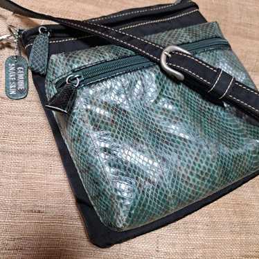 SNAKE SKIN Shoulder Bag Fold-over Clutch