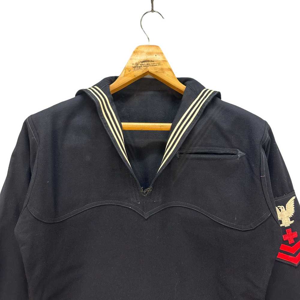 Vintage - WW2 Navy Military Uniform Sailor Shirt … - image 2