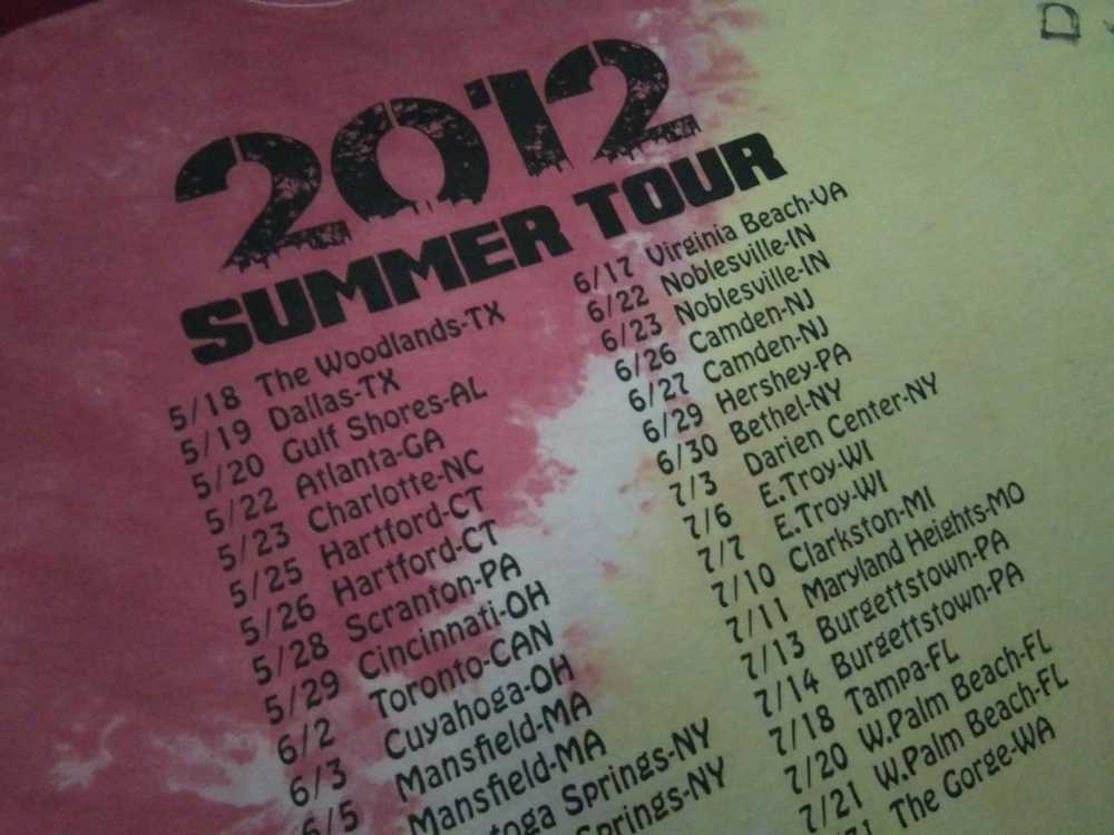 Tour Tee - Dave Matthews Band Sumer Tour 2012 tie… - image 4