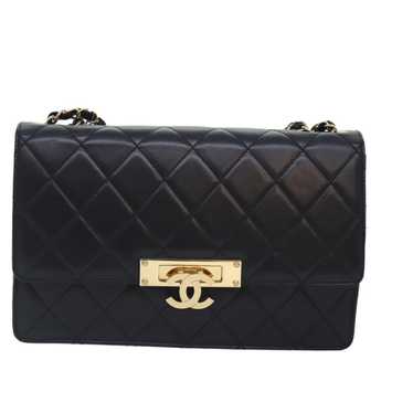 Chanel Matelassé Black Leather Shoulder Bag (Pre-… - image 1