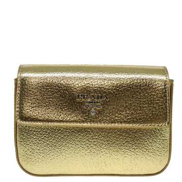 Prada -- Gold Leather Wallet (Pre-Owned)