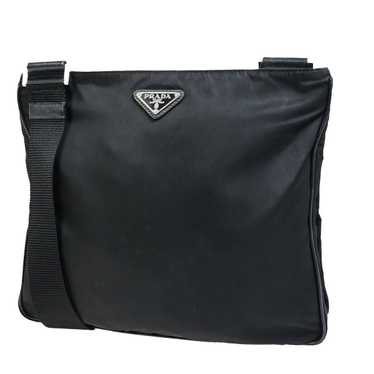 Prada Tessuto Black Synthetic Shoulder Bag (Pre-Ow