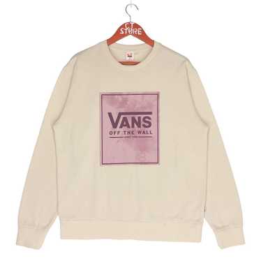 Rare! Vintage Vans Off The Wall Big Print Spell Out Crewneck White Color outlets Pullover Sweatshirt Streetwear Jumper Sportswear Skate Fashion