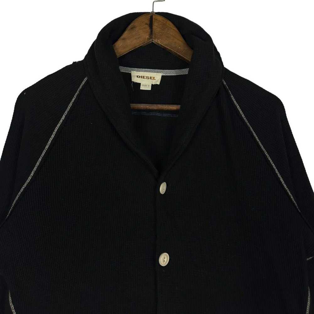 Diesel Shawl Collar Cardigan Thermal Sweater - image 4