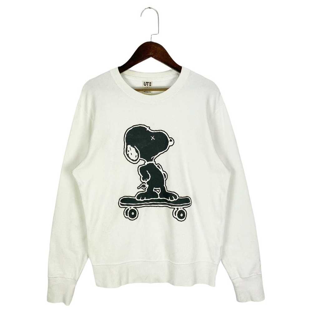 Kaws X Uniqlo X Snoopy Skateboard White Sweatshirt - image 2