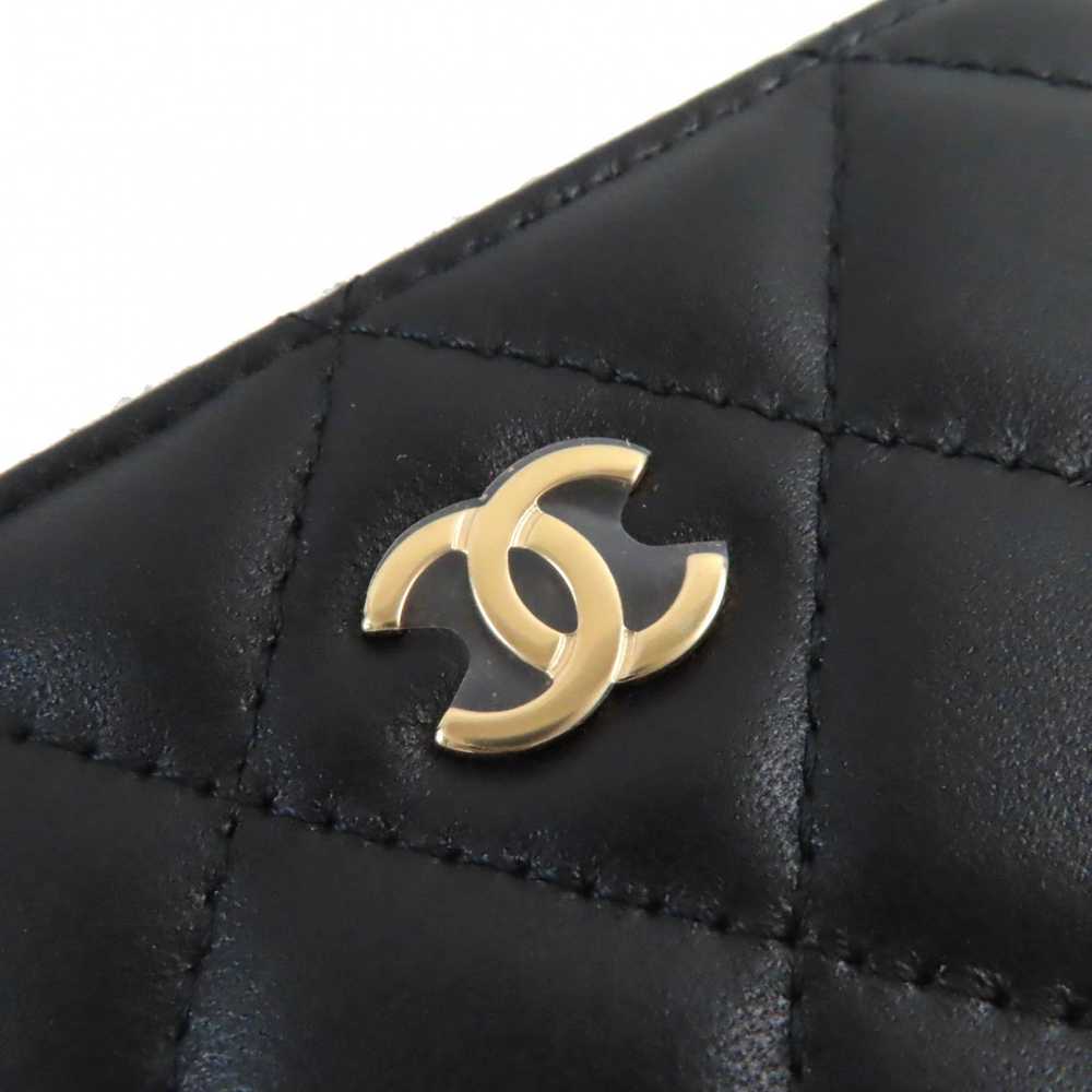 CHANEL Coin case AP0216 leather black Classic zip… - image 6