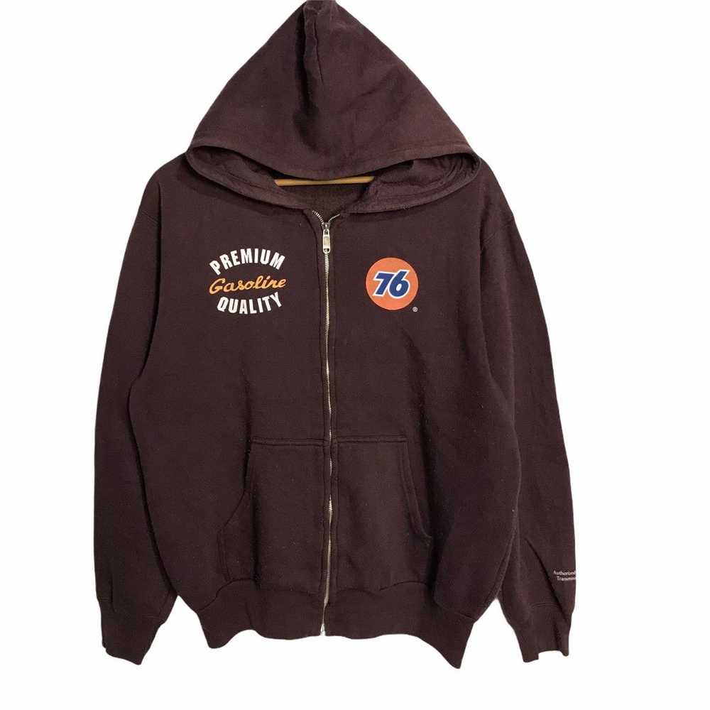 Vintage 76 lubricant zipper hoodie big logo - image 2