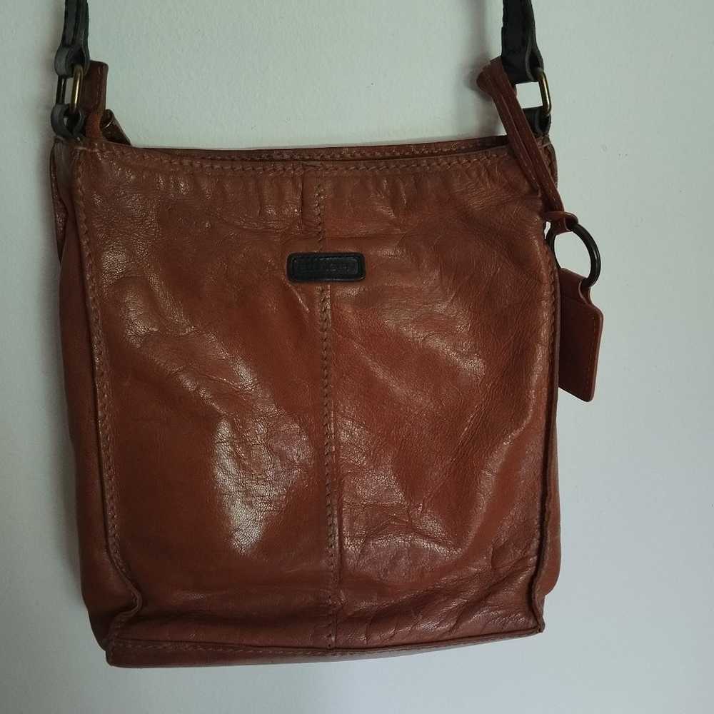 Vintage brown leather Ellington purse unisex - image 1