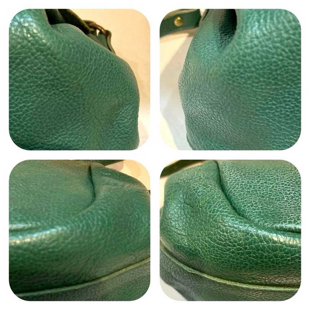 【Like New】IL BISONTE Leather Shoulder Bag Green - image 10